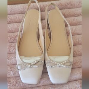 NWT J. Crew Anya slingback flats with bow